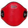 Abdominal protector Muay Leather velcro Red