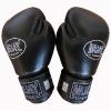 Standard boxing gloves MUAY DARK LINE velcro leather / Black