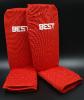 Shin and instep guards cotton - Red