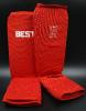 Shin and instep guards cotton - Red