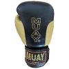 Premium boxing gloves MUAY velcro leather Black/Gold