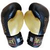 Premium boxing gloves MUAY velcro leather Black/Gold