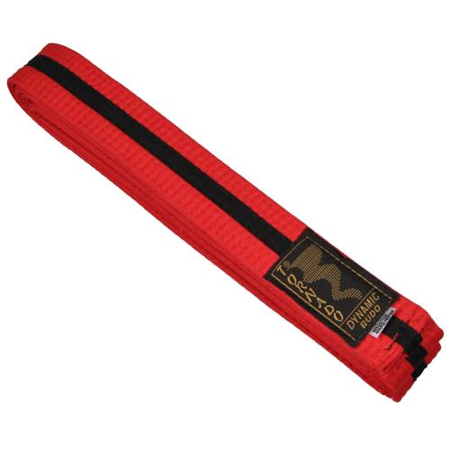 Stitched belt bicolor Red/Black Tornado