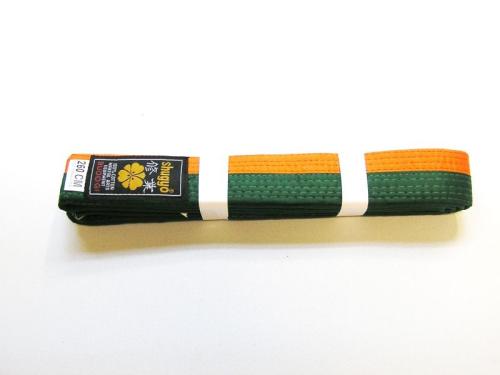 Stitched belt bicolor Orange/Green