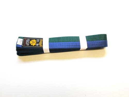Stitched belt bicolor Green/Blue