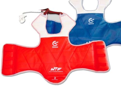 Body protector TKD reversible with shoulder protection -Sizes, see description