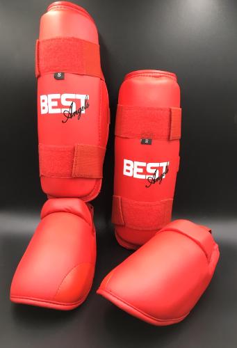 Shin and instep guards Karate Best Angels red