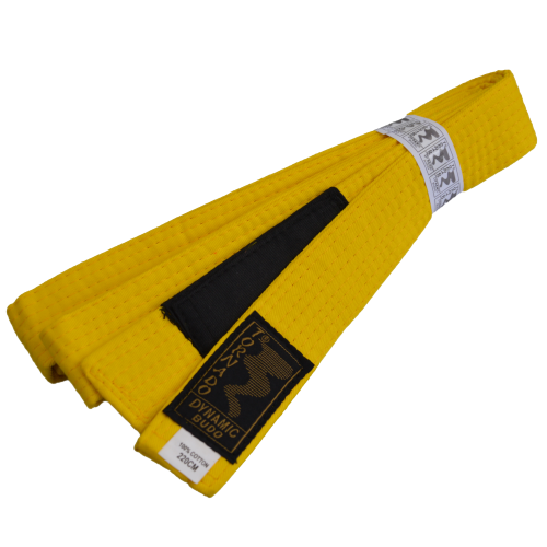 KIDS - Brazilian Jiu Jitsu belt yellow with black bar Tornado