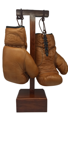Boxing Gloves Best Angels Vintage + wooden stand