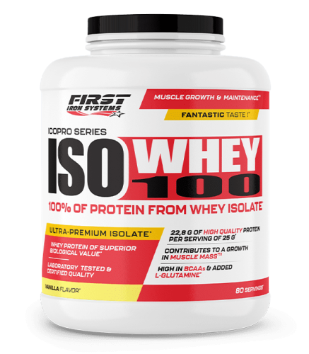 ISO WHEY 100 - 2000 grs - NATIVE WHEY PROTEIN ISOLATE WITH ADDED L-GLUTAMINE