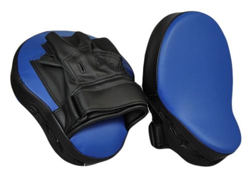 Coaching mitts courbées bleu en P.U. (par paire)