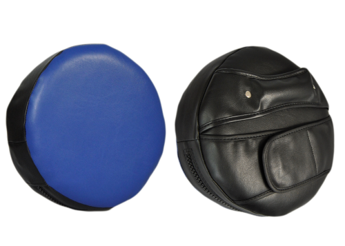 Hand Pad round focus  extra soft padding, black and blue
